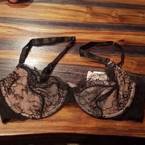 VS Very Sexy Luxe Unlined Demi Black Bra Size 34D
